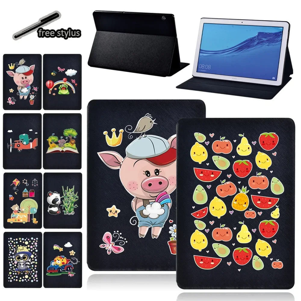 

For Huawei MediaPad M5 10.8/ M5 Lite/MediaPad T5 10 10.1/T3 8/T3 10 9.6 Inch Tablet Case Dedicated Protective Sleeve + Stylus