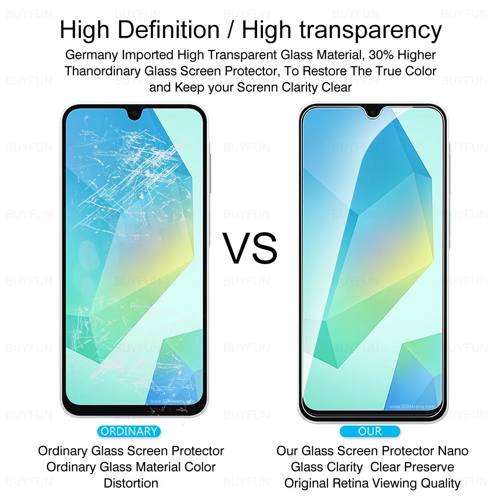 8in1 Tempered Glass Screen Protector For Samsung Galaxy A16 5G SamsungA16 4G Sumsung A 16 16A 2024 Camera Lens Protective Film