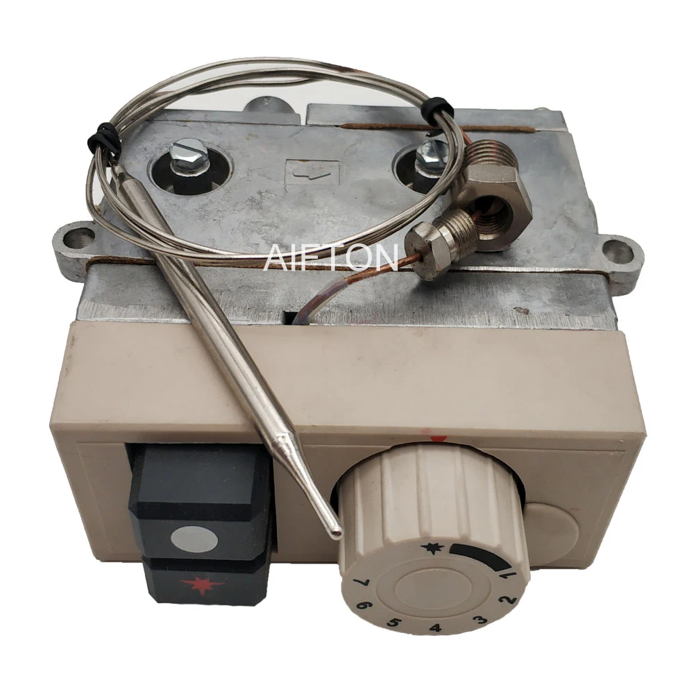 

Thermostat Temperature Control Valve Model 710 For Gas/LPG Commercial Wok Steamer Oven Fryer 120-200 Degree Thermostatic Valves