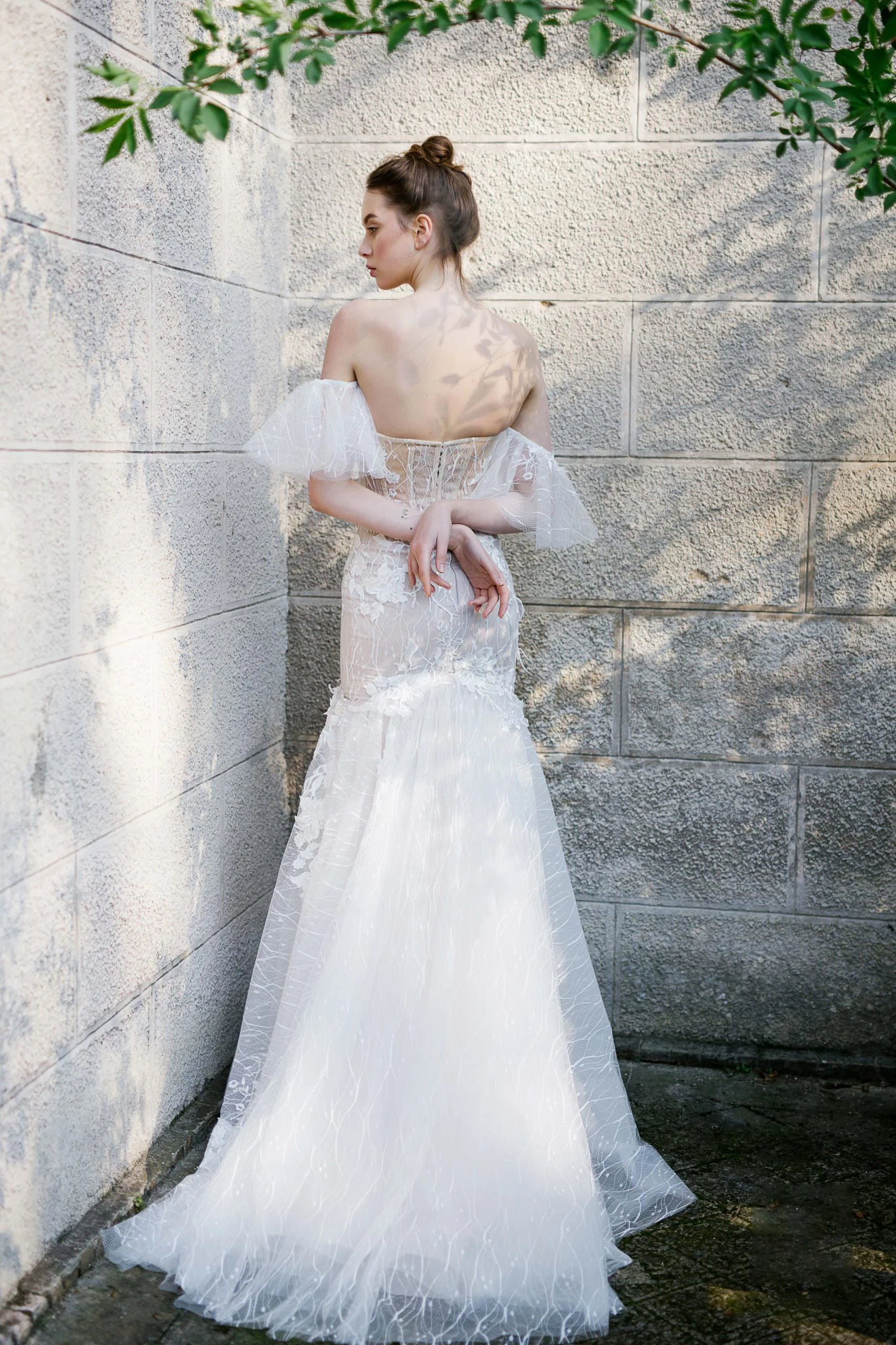 فستان زفاف حورية البحر الرعوية بدون ظهر فساتين زفاف على شكل قلب بدون أكتاف ذيل فرشاة رداء De Mariée مقاس مخصص #4