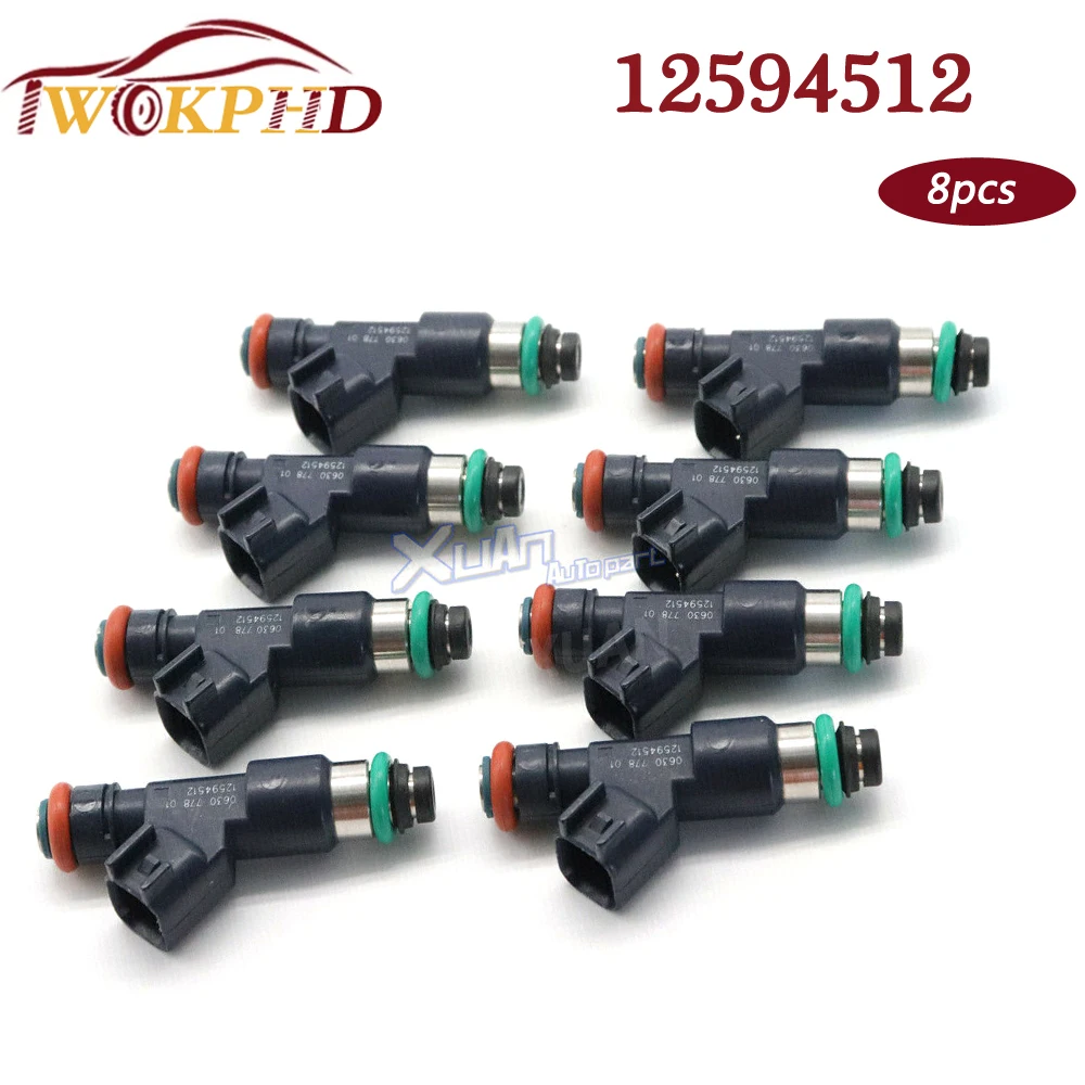 For Chevrolet Avalanche Express Silverado Suburban Tahoe GMC Savana Sierra Yukon XL 1500 NEW 12594512 8x Fuel Injectors Nozzle