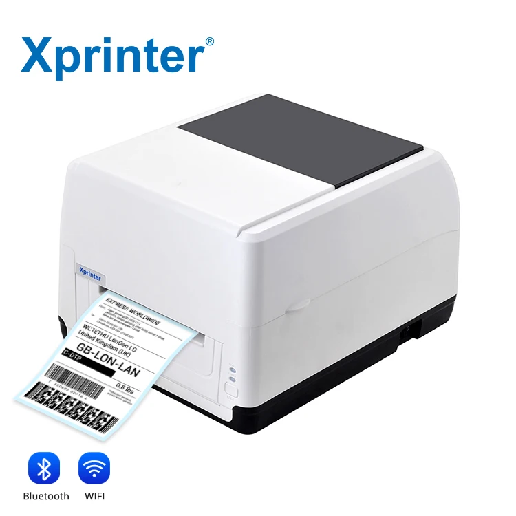 

Xprinter XP-T451B China Manufacturer 4inch Thermal Shipping Label Printer With USB Wireless Bluetooth Thermal transfer Printer