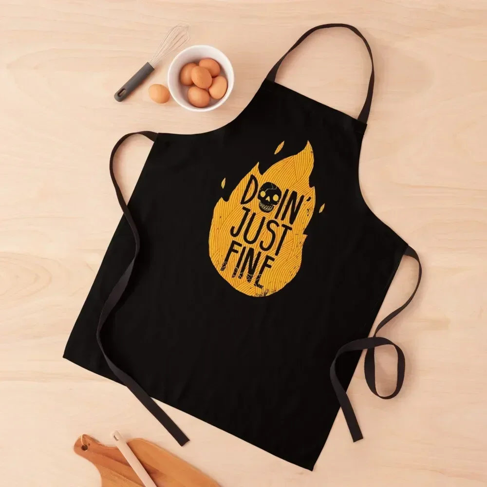 

Doin' Just Fine Apron Kitchen Chef work gowns for women cleaning Utensils For Kitchen home women Apron