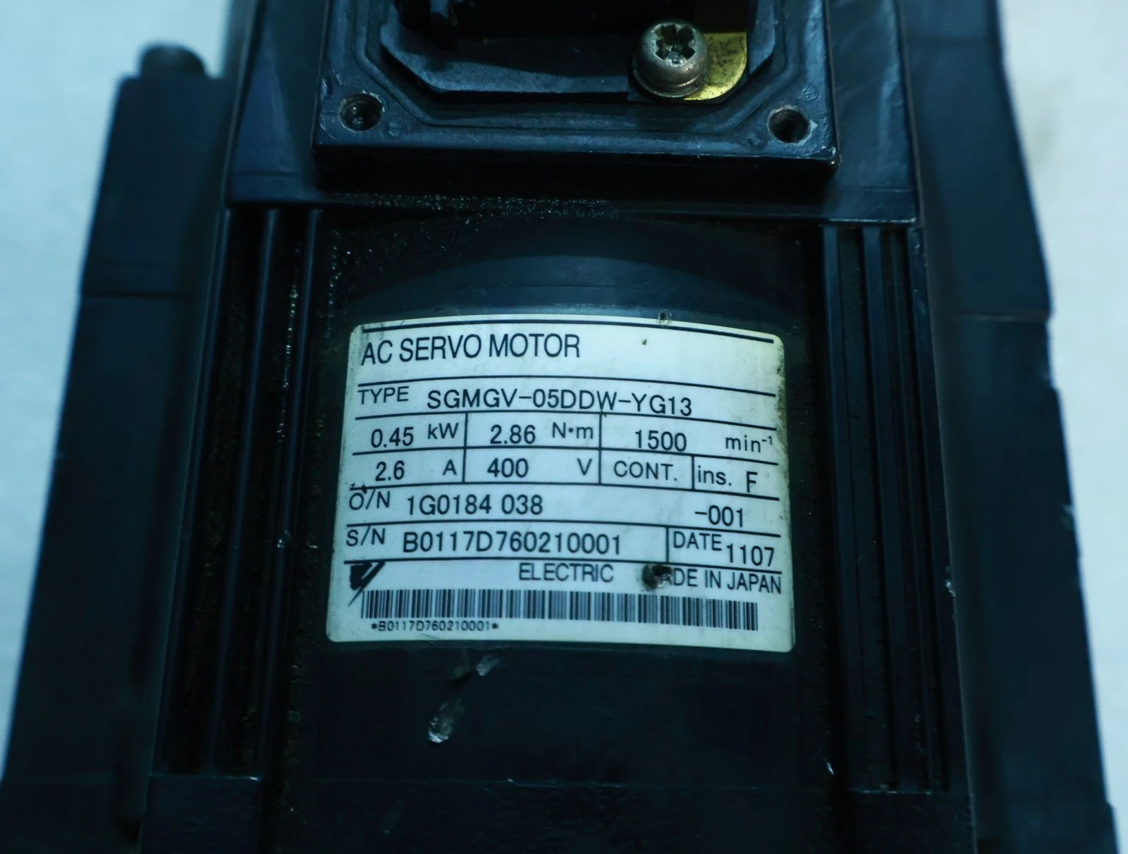 Used SGMGV-05DDW-YG13 For YASKAWA SGMGV-05DDW-YG13 AC Servo Motor