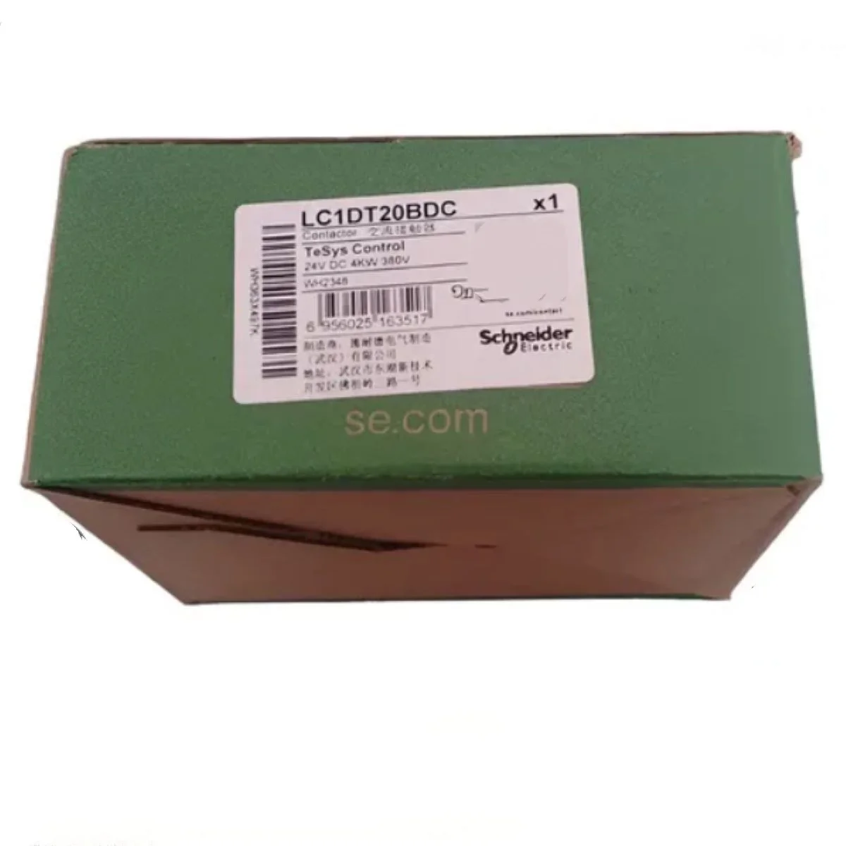 Contactor, 4P(4 NO), AC-1, 0 to 440V, 20A, 24VDC standard coil LC1DT20BDC LC1DT20BD