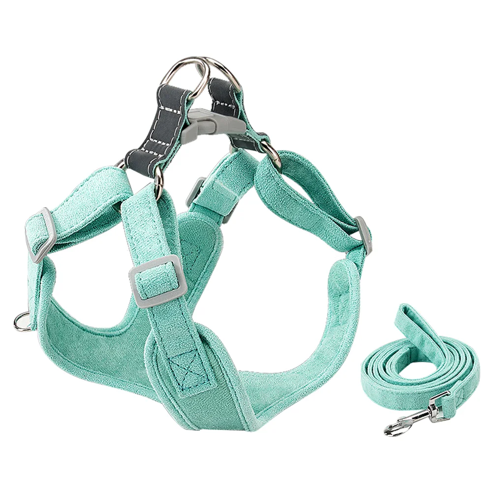 Backless Tank Top Pet Harness Puppy Wear-resistant Dog Strap Suede Convenient Leash