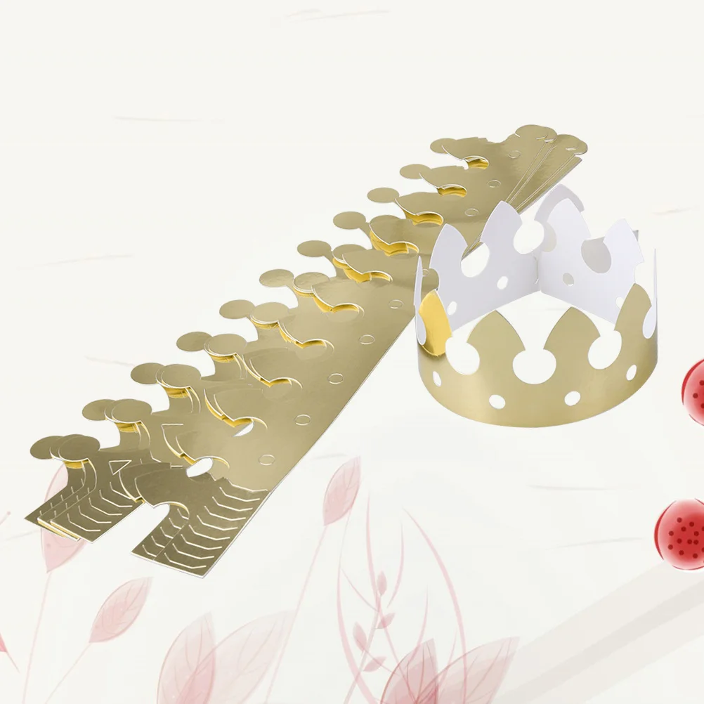 

12pcs Golden Crown 61X61X9Cm Paper Party Hats For Adults Birthday Shower Celebration Supplies Crown Cap Party