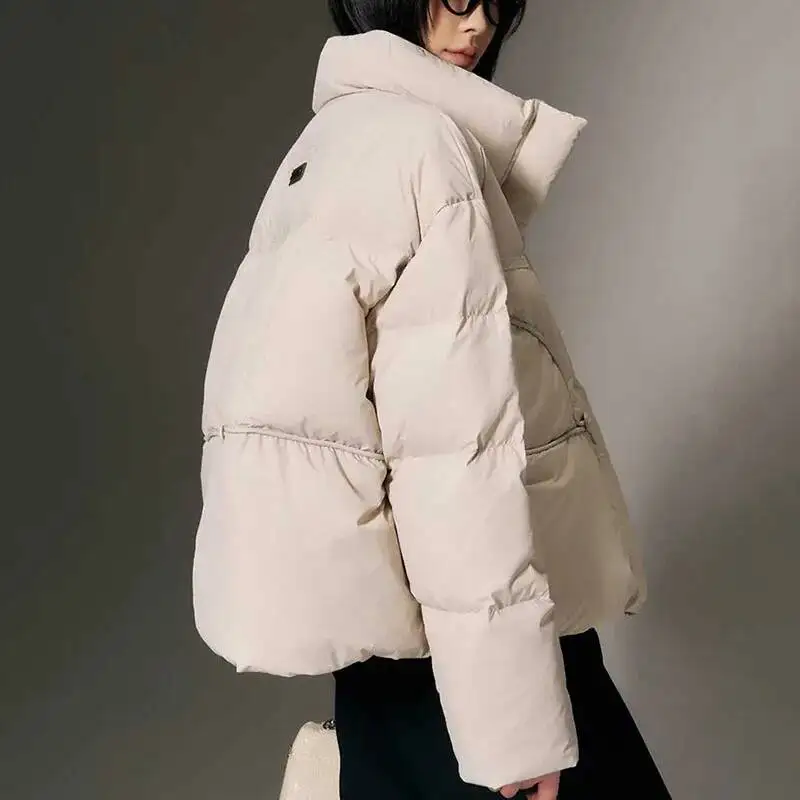 Parker Mantel 2026 Winter Neue Stehkragen Kurze Frauen 90 Ente Hochwertige Damen Daunenjacke