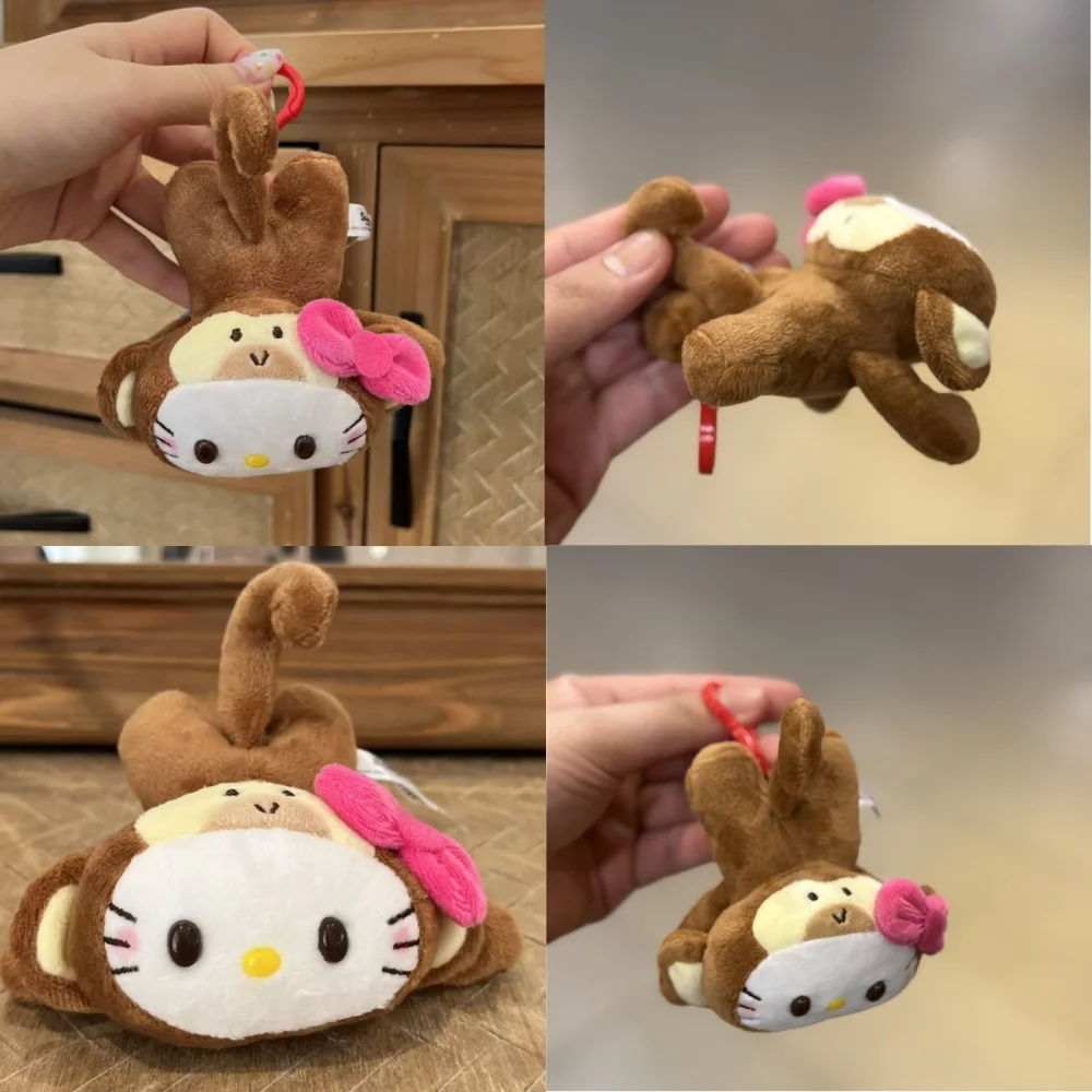 

Мультфильм Hello Kitty тропические животные плюшевые подвески креативный котенок кошка ленивец обезьяна плюшевая кукла кулон животное брелок для ключей