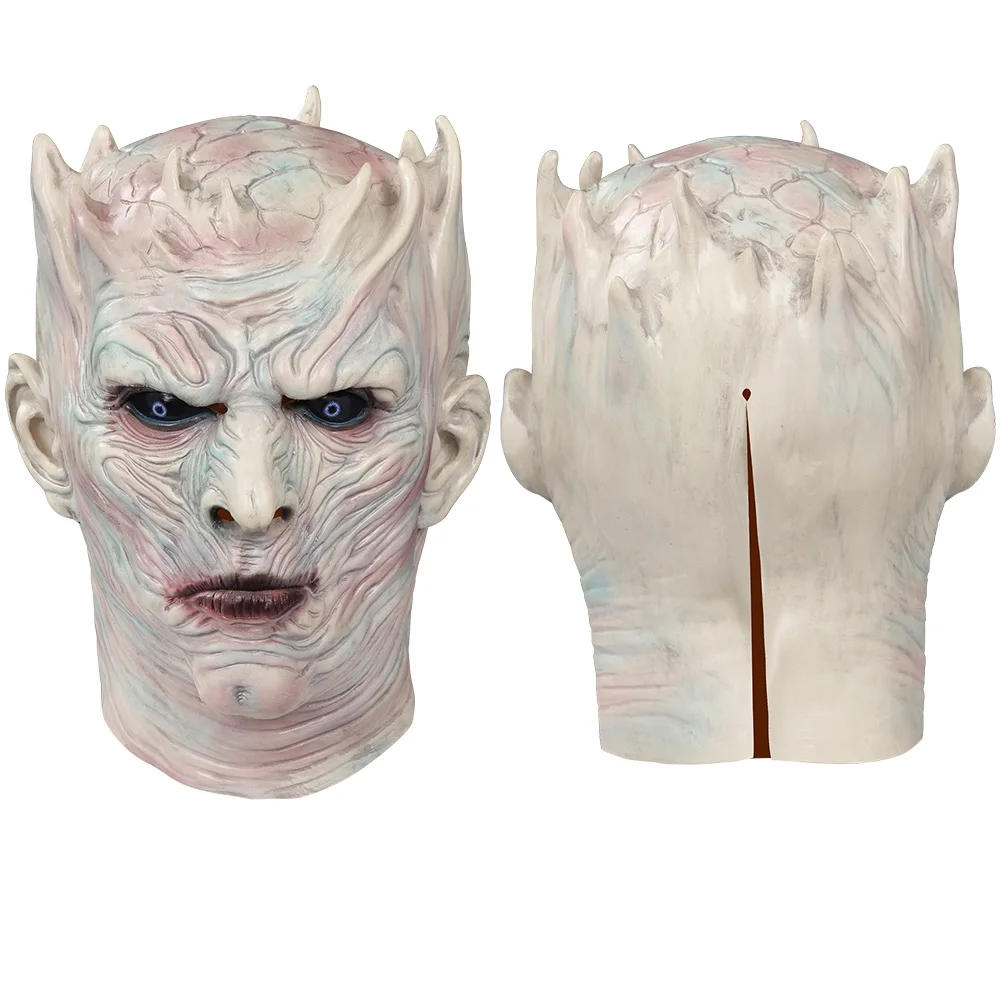 Night King Mask Horror Men Halloween Masquerade Cosplay Costume Accessories Male Scary Full Face Helmet For Disguise Roleplay