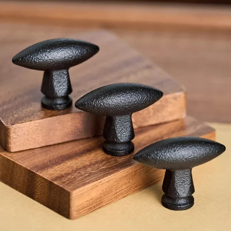 

New Olive Knob Gold Black Solid Brass Wardrobe Kitchen Cabinet Handle Hardware Furniture Knobs Pulls for Drawer Door Cupboard