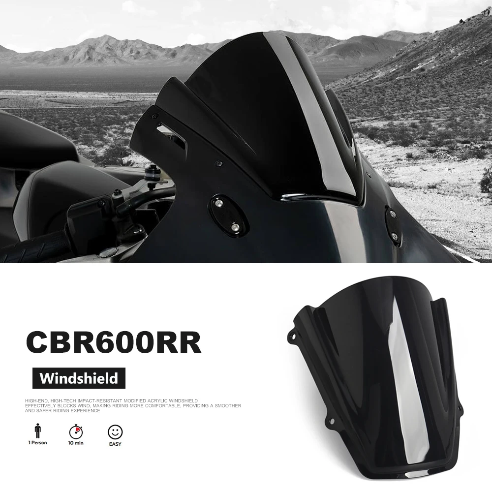 

Motorcycle Windscreen Windshield Double Bubble Wind Deflectors For Honda CBR 600RR CBR600RR CBR 600 RR CBR600 RR 2021-2025 2024