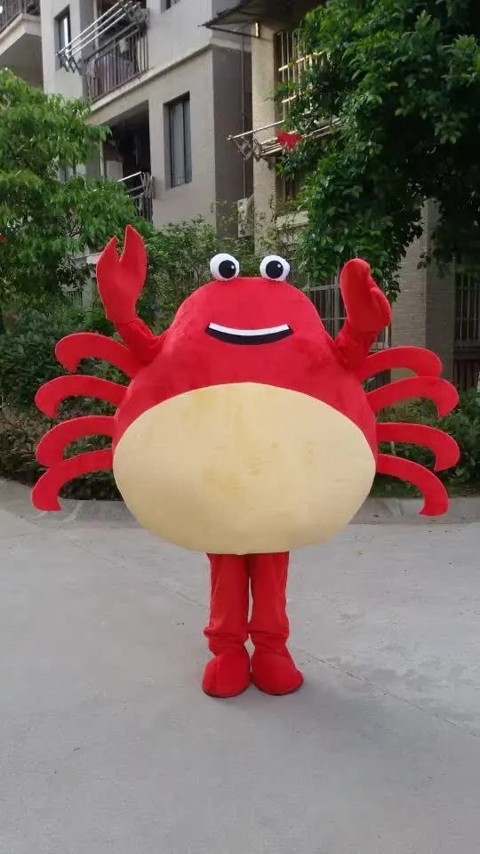 Christmas Red Crab Mascot Costumes Unisex Cartoon Apparel Cosplay Custom Made Mr Crab Theme Mascotte Carnival Costume Fancy Pa