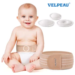 Velpeau Umbilical Hernia Belt Baby Newborn Belly Button Navel Band Abdominal Binder Support for Infant with 3 Compression Pads