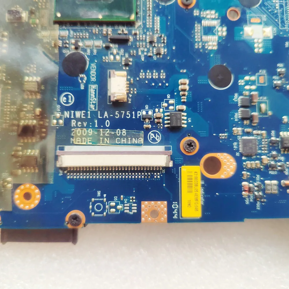 

NIWE1 LA-5751P For Lenovo G460 Z460 Laptop Motherboard LA-5751P Mainboard HM55 UMA DDR3 100% Full Test Work
