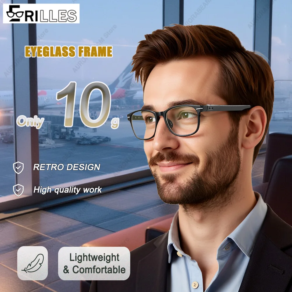 

Мужские очки TR90 широкого кроя для похудения, сверхлегкая полная оправа 10 г, дизайн для скульптуры лица для деловых встреч, минималистский представитель