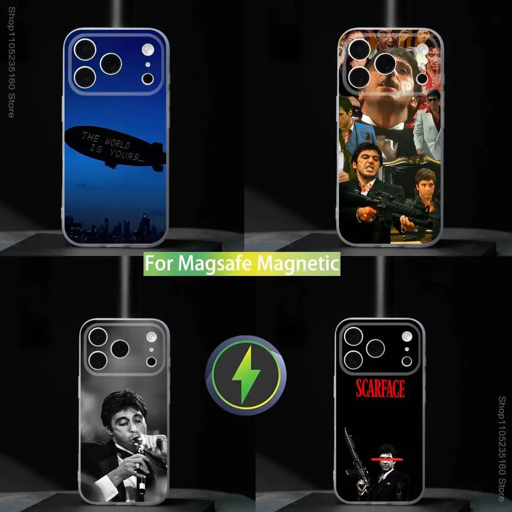 

Film S-Scarface-s M-Montana For iPhone 17,16,15,14,13,12,11,Pro,Max,Plus,Mini,SE4,E Magnetic For Magsafe Wireless Phone Case