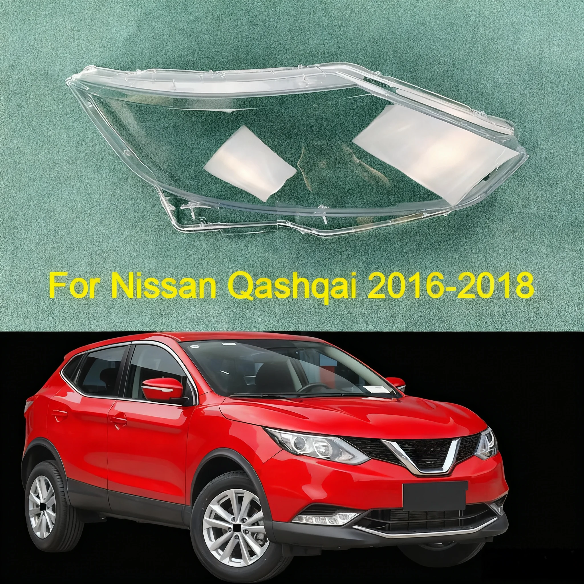 

Car Front Headlight Cover Auto Headlamp Lampshade Lampcover Head Lamp Light Glass Lens Shell For Nissan Qashqai 2016 2017 2018