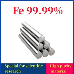 1Pcs Scientific Research Special High Purity Iron Bar Fe99.99% Diameter 12mm to 50mm Solid Round Iron Bar