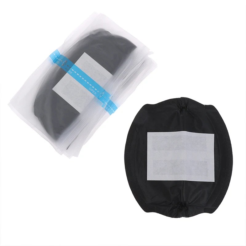 10Pcs Disposable Sweat Pads Private Breathable Urine Pad Sweat Absorbing Paste Sanitary Napkin for Men Black