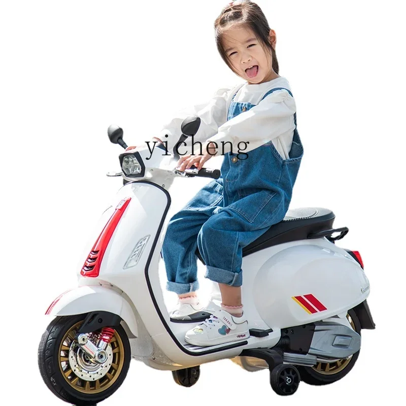 Xl Electric Motorcycle Kids Tricycle Baby Battery Toy Car Can Sit