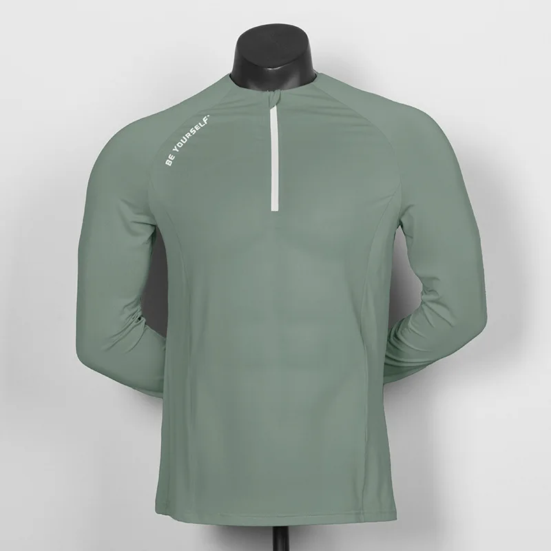 Autumn winter Long Sleeve Men Running Fitness T shirt breathable Quick Dry Thin outdoor Sports Bodybuilding Training Shirts