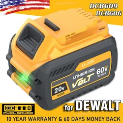 ORIGINAL For DEWALT DCB609 20V/60V MAX for FLEXVOLT 9Ah LITHIUM ION Battery DCB606 DCB609-2 20v for dewalt battery