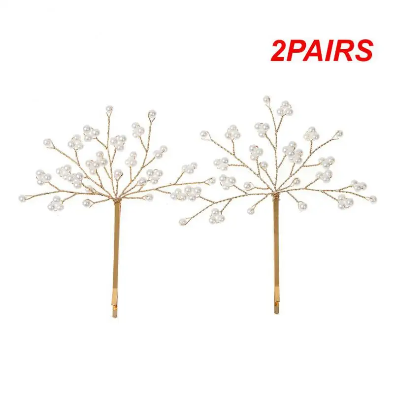 2PAIRS Pearl Hairpin Dazzling Elegant Fashionable In-demand High-quality Top-selling Fashionable Pearl Hairpin Pearl Accessory