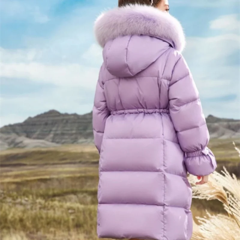 Girls Coat Overcoat Jacket Windbreak Outerwear 2024 Violet Winter Autumn Warm Cotton Christmas Gift Children's Clothing