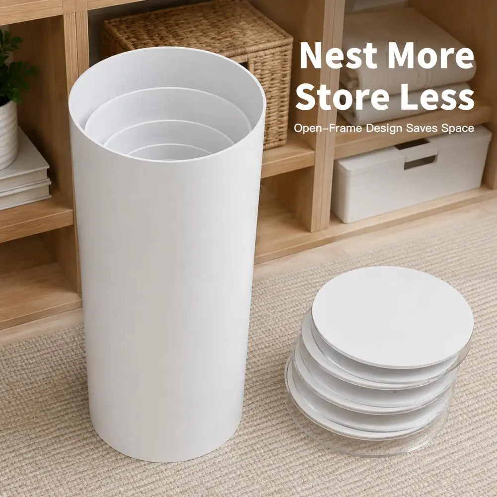 Round Cylinder Stand Set, Large Column Pedestal for Cake & Dessert Display, Wedding Party Table Centerpiece, DIY Floral Decor