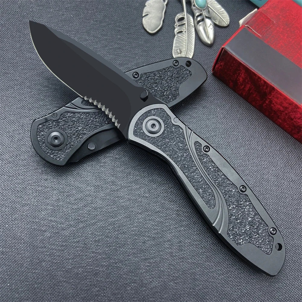 Tactical 1670TBLKST Blur Assisted Folding Pocket Knife Serrated S30V Blade Black Aluminum Handle Outdoor Hiking Knives