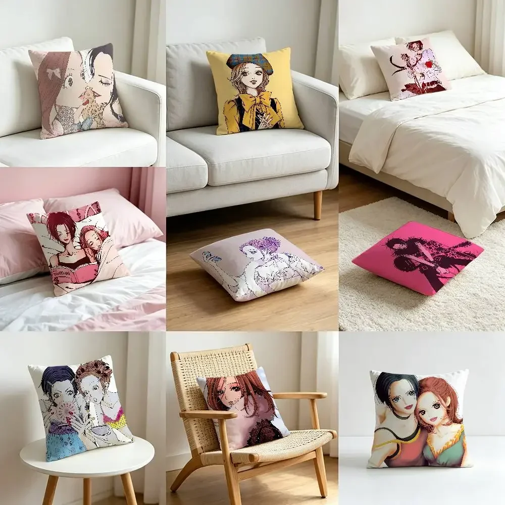 Anime NANA Customizable Square Pillowcases, Stylish And Soft, Perfect For Beds, Cars, And Sofas.