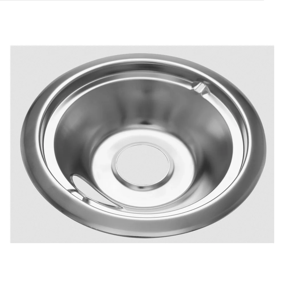 WB31M20 WB31M19 Porcelain Drip Pans for - 2 6-Inch and 2 8-Inch Pans 4 Pack (Sliver Porcelain)