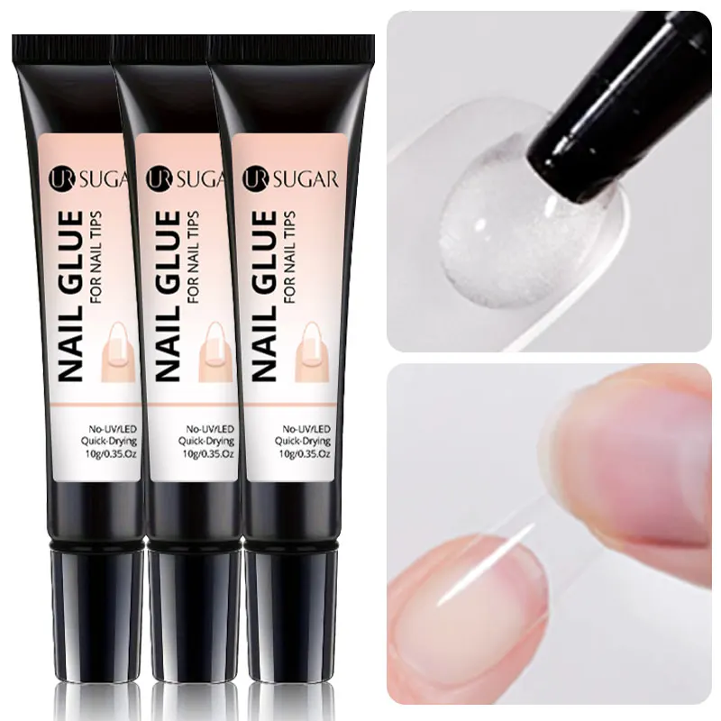 Ur açúcar removedor de cola de unhas para pontas de unhas imprensa em gel acrílico para extensão de manicure unhas falsas cola adesiva de longa duração