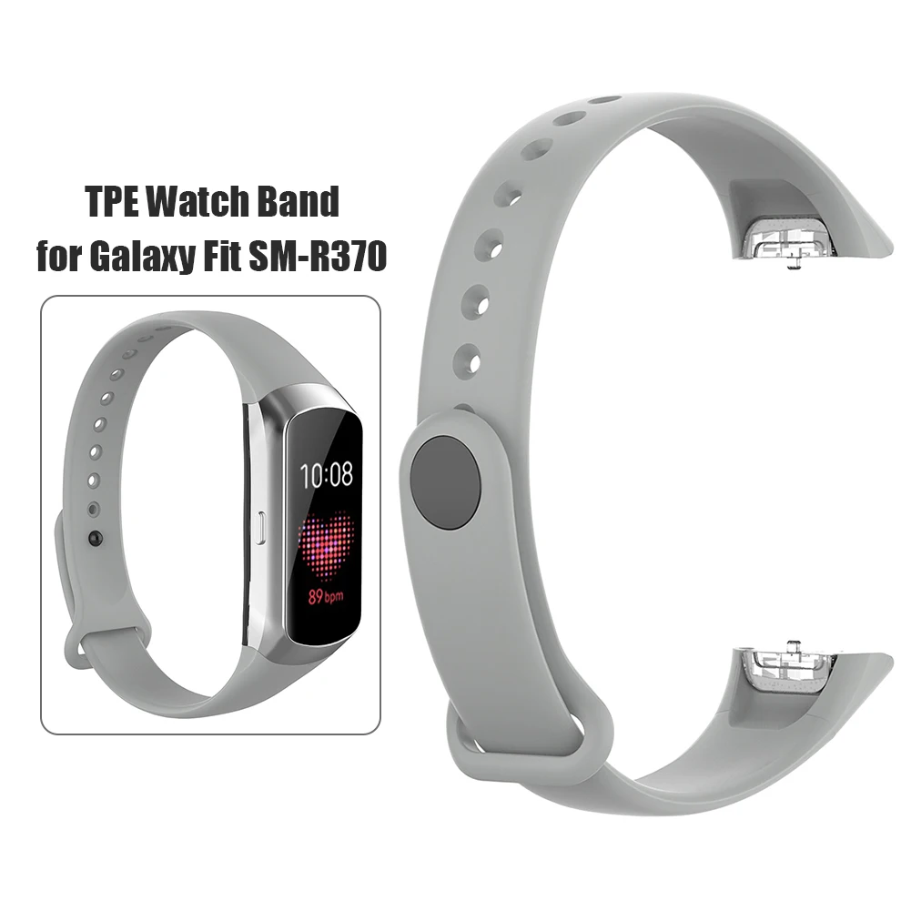 Sweatproof Sport Wrist Bracelet Harmless Non-Crack Long Service Life TPE Strap for Samsung Galaxy Fit SM-R370 Replacement Straps