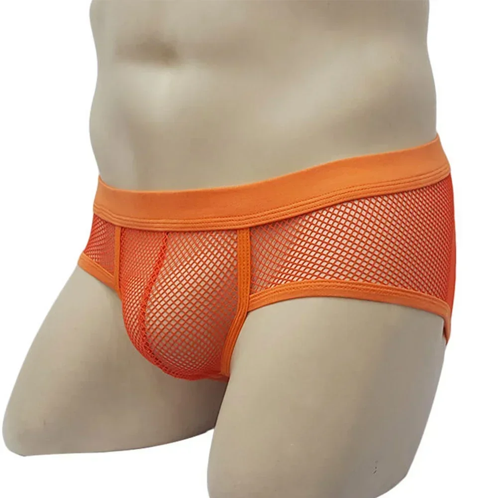 

Sexy Men's See Through U-Convex Pouch Briefs Shorts Underwear Lingerie Man Low Waist Comfortable Mesh Panties