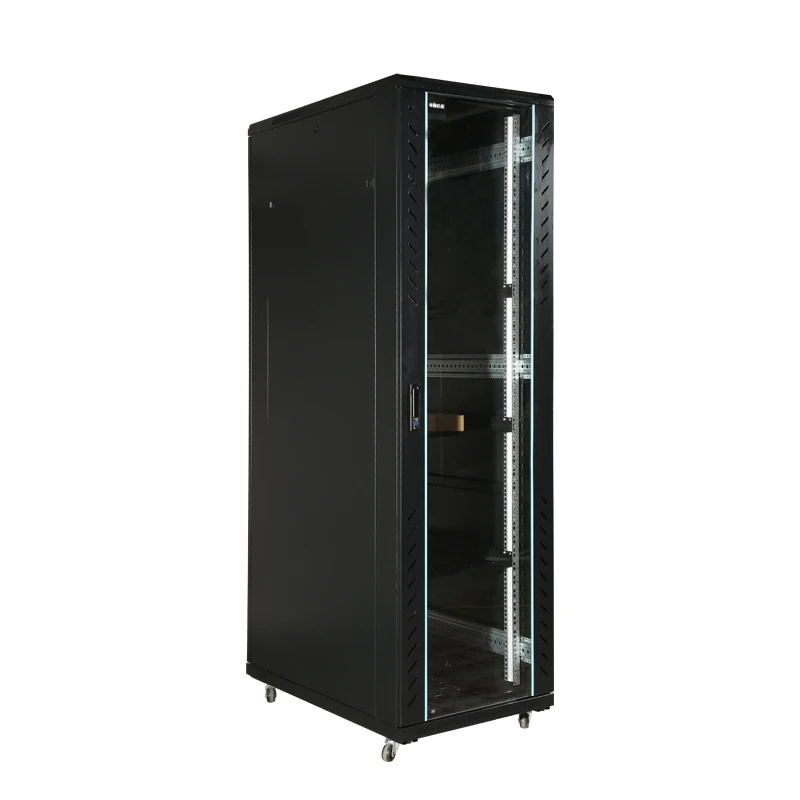 Glass Door Floor Standing Internet Server Rack custom.42U DDF Telecom Server Rack Mesh Door 19-Inch Steel Cabinet Front
