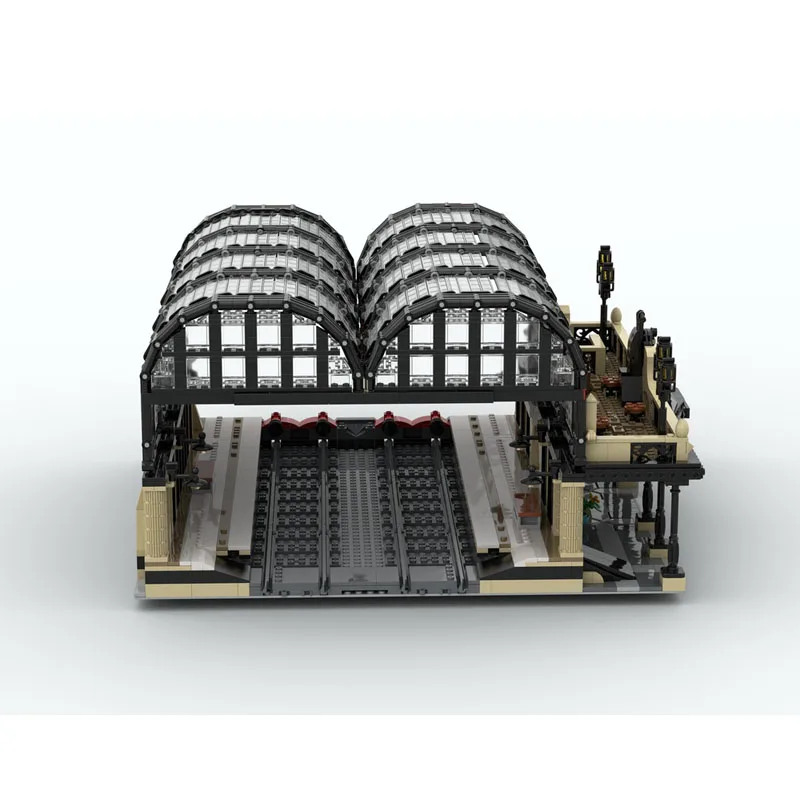 MOC-167905 Estação de Carga de Transporte de Carga Street View Modelo de Blocos de Construção • 2572 PartsMOC Criativo Meninos Crianças Brinquedos de Aniversário Presentes