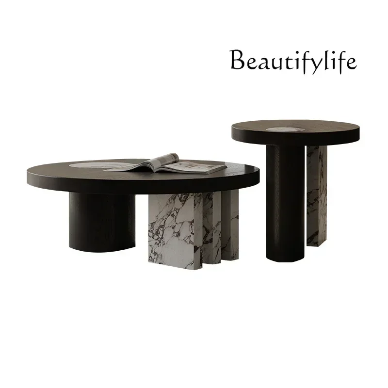 

French Style Combined Tea Table round Minimalist Creative Living Room Home Treasure Tea Table Combination