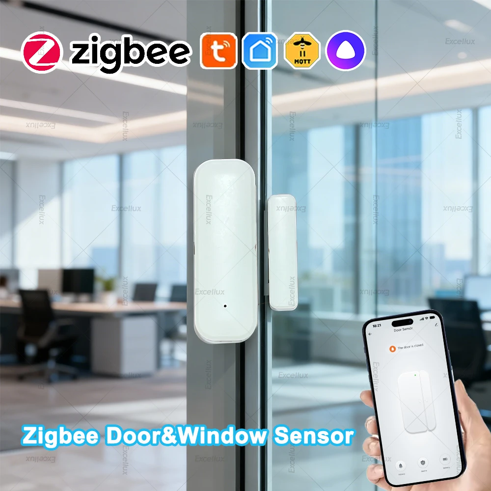 

Tuya Zigbee Door Window Sensor Smart Home Security Automation Wireless Magnetic Anti-theft Contact Detector App Remote Monitor
