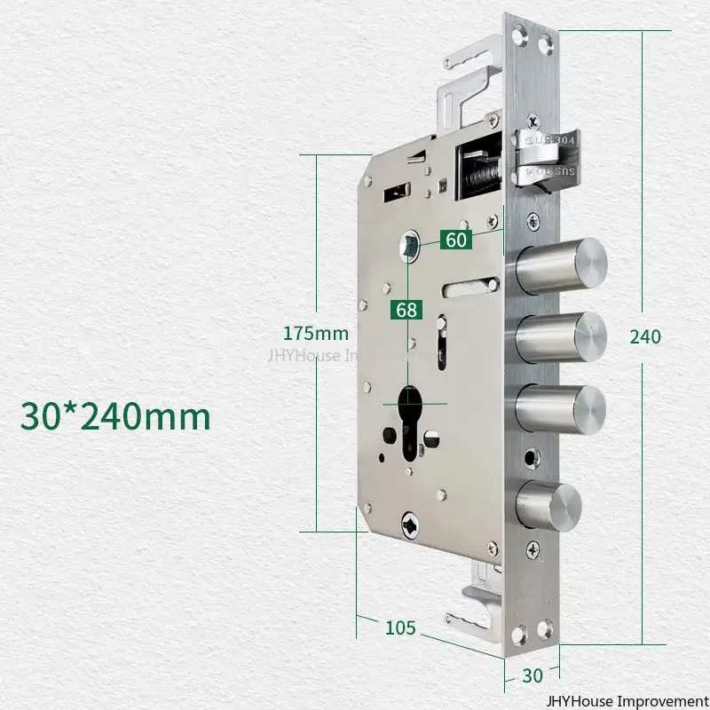 Imagem -05 - Segurança Door Lock Impressão Digital Inteligente Corpo Mecânico 6068 Aço Inoxidável