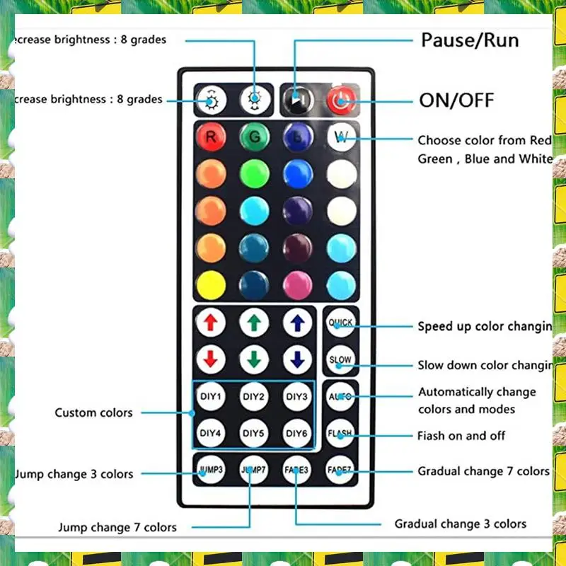3C Electron 2X DC12V RGB LED Controller+44 Keys Remote Control RGB Control Box IR Light Strip Controller For 2835 RGB Light Stri