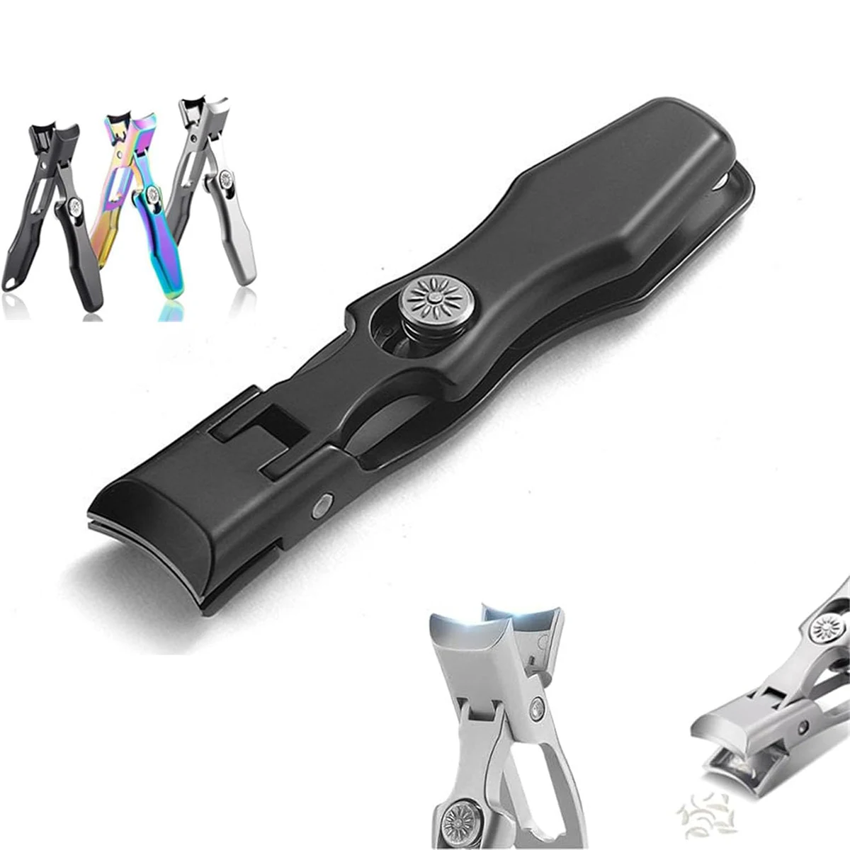 Sherum Nail Clippers Toe Nail Clippers For Thick Nails Ultra Sharp Stainless Cumuul Nail Clipper With Catcher For Men Women