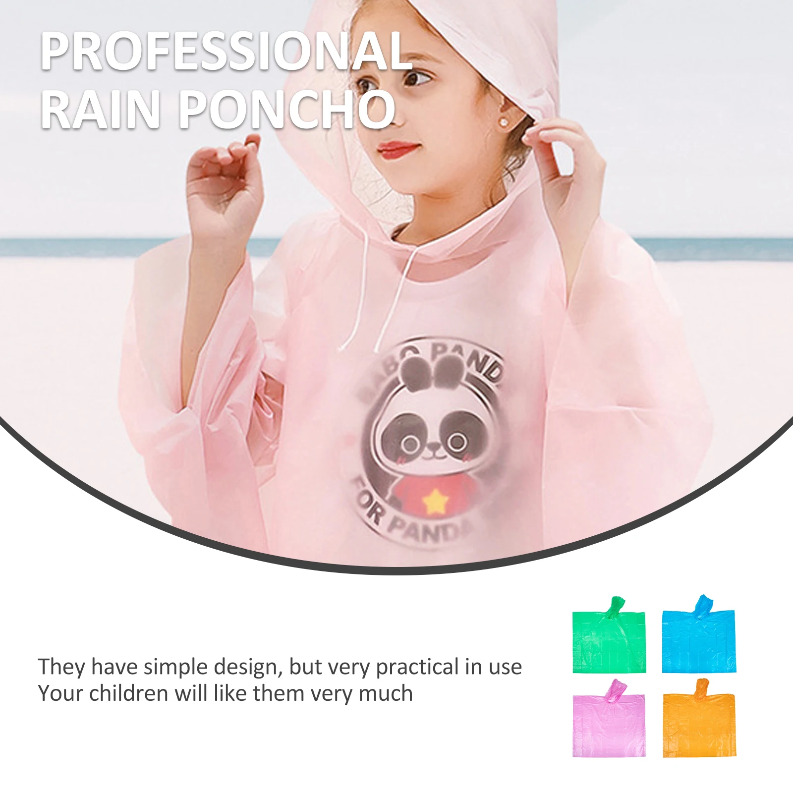 

4Pcs Raincoats Professional Wear-Resistant Lightweight Durable Rain Ponchos Portable Outdoor Rain Coat Accessory