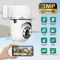 Outdoor Wireless Security IP Camera 3MP HD IR Night Vision External Wifi PTZ Camera Auto Tracking Street Surveillance Camera
