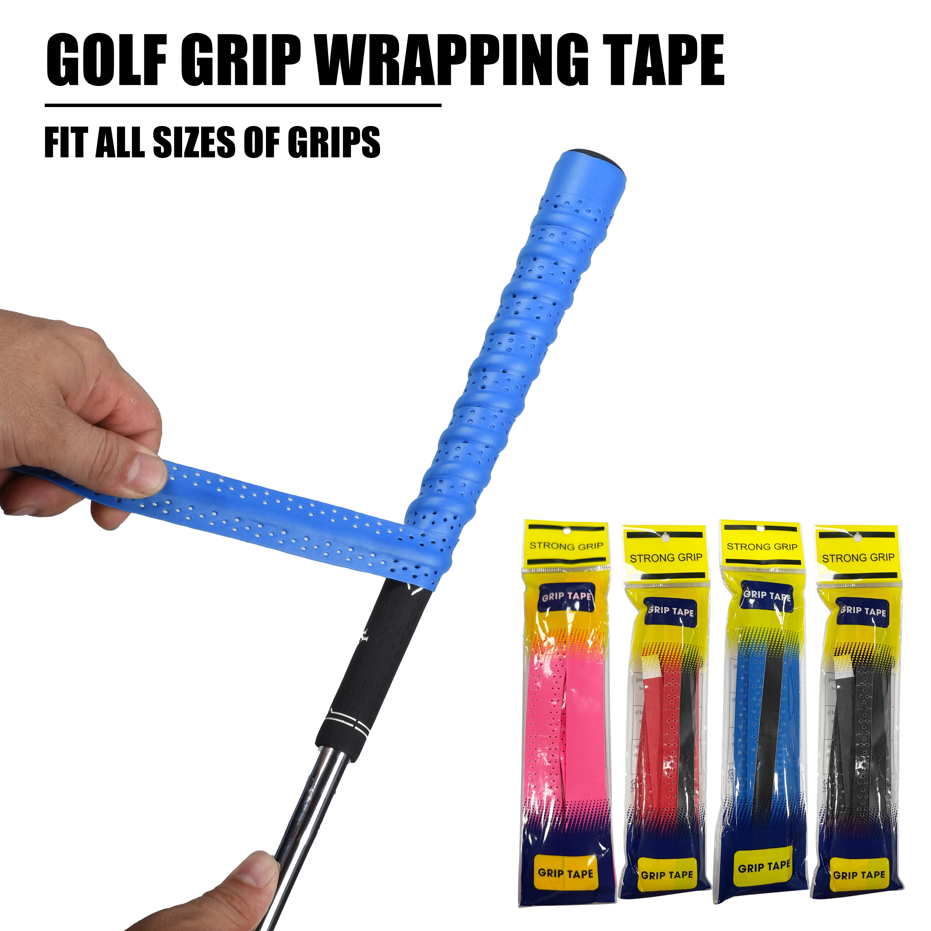 

Golf Club Grip Tape Golf Grip Wrapping Tapes Non-slip Sweatproof PU Wrapping Quick Replacement Golf Club Grip Solution