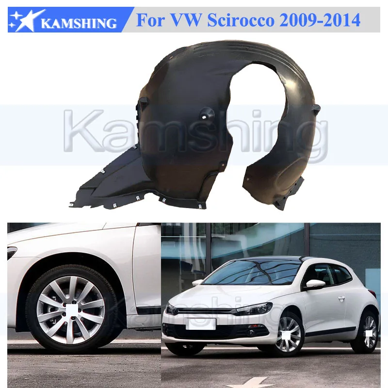 

Kamshing Front Fender Lined Mudguard For VW Volkswagen Scirocco 2009-2014 Fender Lining Inner Fender 1K8805911A 1K8805912A