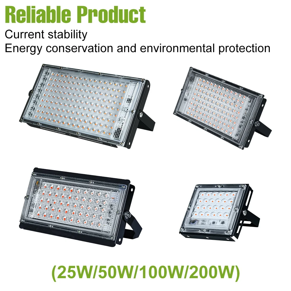 LED Full Spectrum Grow Light Hydroponics Plant Cultivation Lamp 25W 50W 100W 200W For Tomato Vegetables Greenhouse Tent Grow Box
