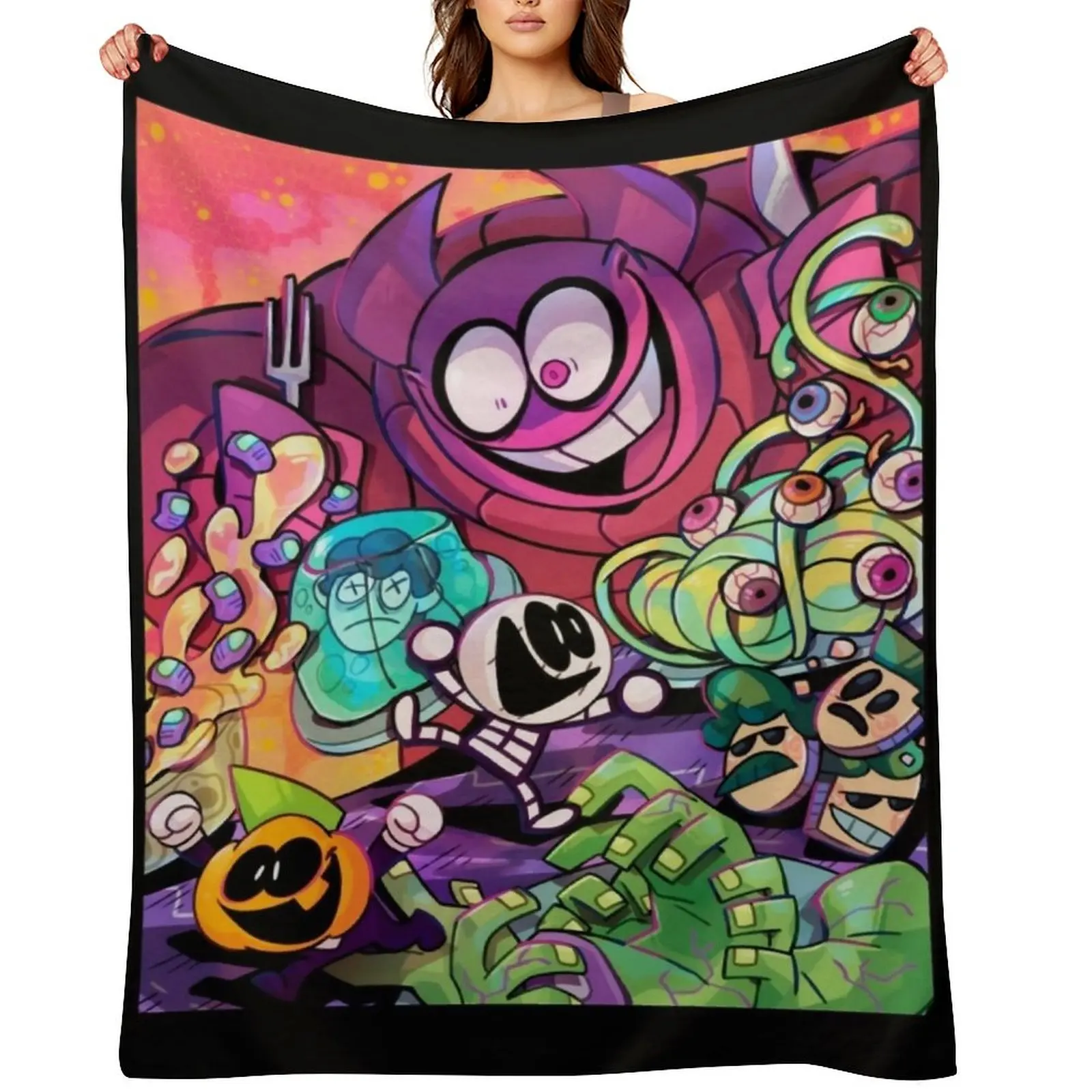 

spooky month Throw Blanket Custom Picnic Bed linens Decorative Throw Blankets
