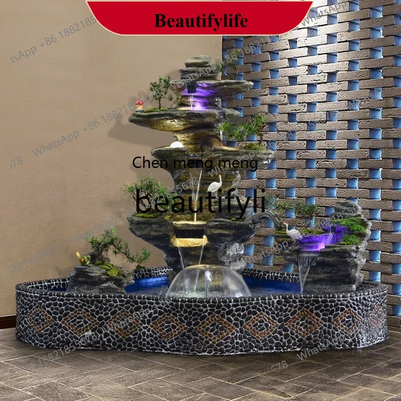 

D178 Big rockery, flowing water fountain ornament, garden, courtyard, outdoor fish pond, landscape landscaping, feng shui wheel